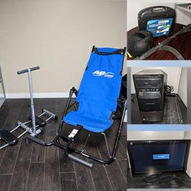 MaxSold Auction: This online auction features men\'s shoes, shoe cabinet, Bissell vacuum, lamps, jacket, TV, computer, tables, chairs, exercise equipment, clothing and much more.